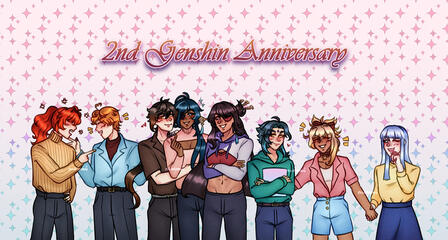 2nd Genshin Anniversary Illustration